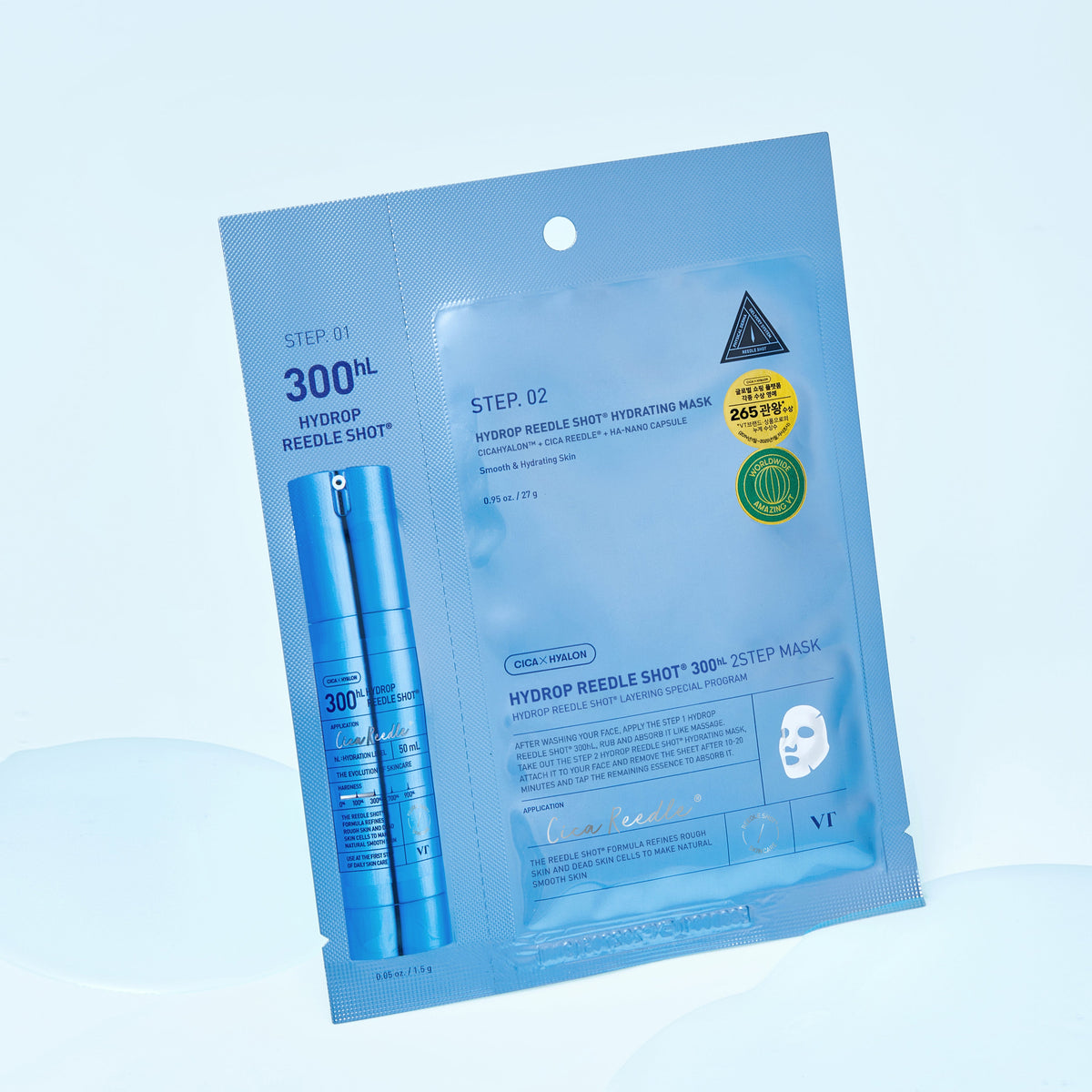 [VT Cosmetics] Hydrop Reedle Shot 300hL 2Step Mask