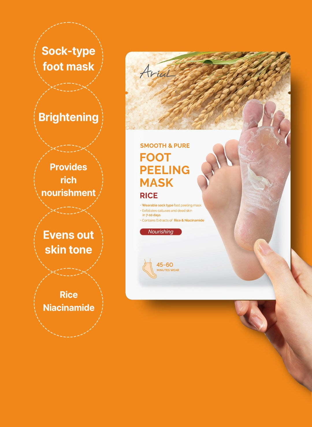 [Ariul] Smooth & Pure Foot Peeling Mask Nourishing (2 Pairs)