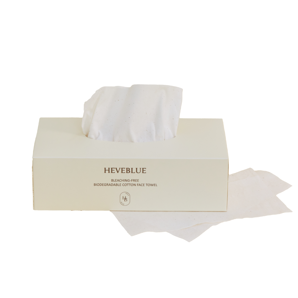 [HEVEBLUE] Bleaching-free Biodegradable Cotton Face Towel