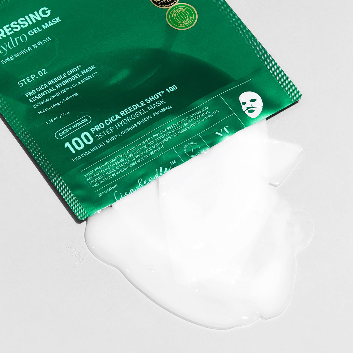 [VT Cosmetics] Pro Cica Reedle Shot 100 2Step Hydrogel Mask
